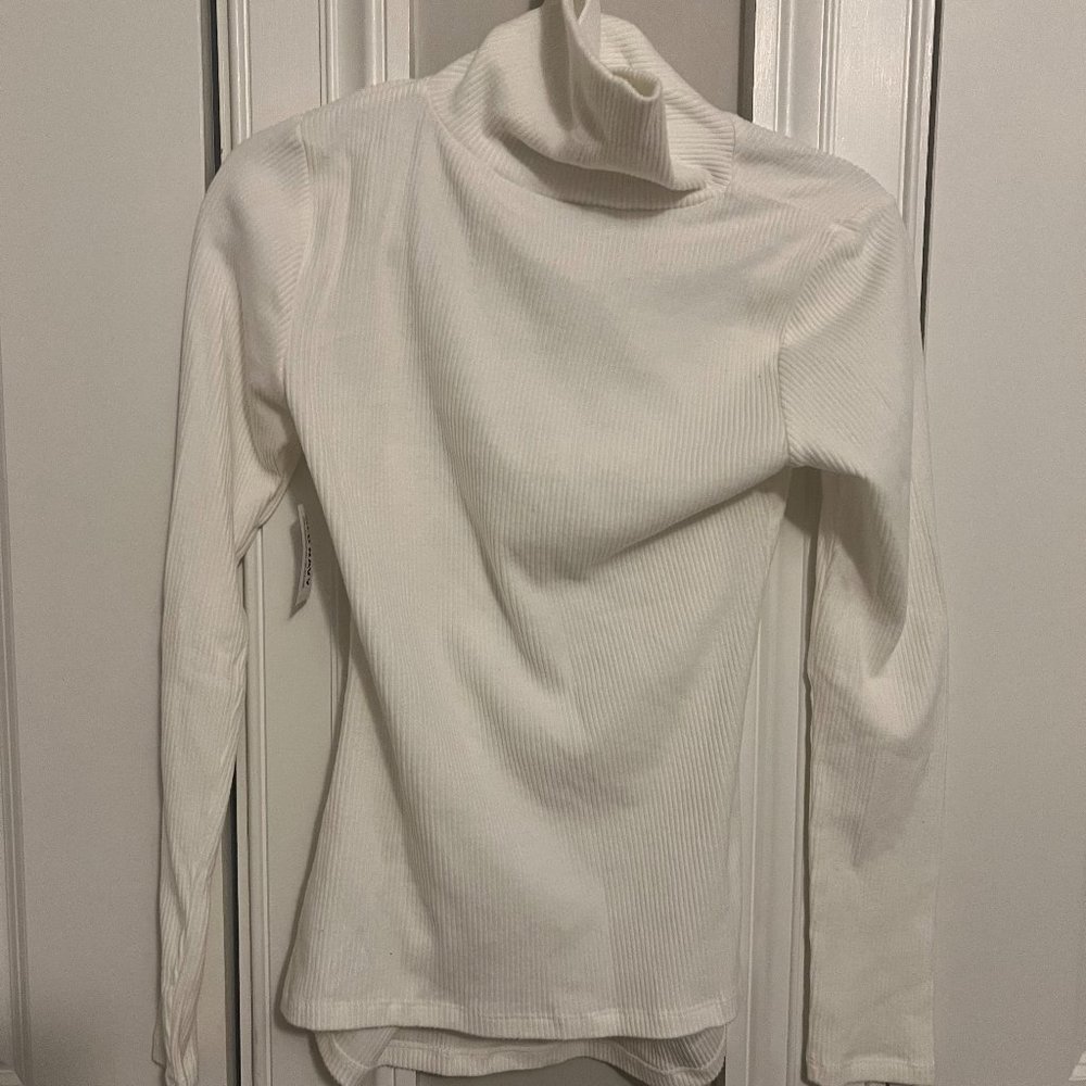 White Maternity Turtleneck